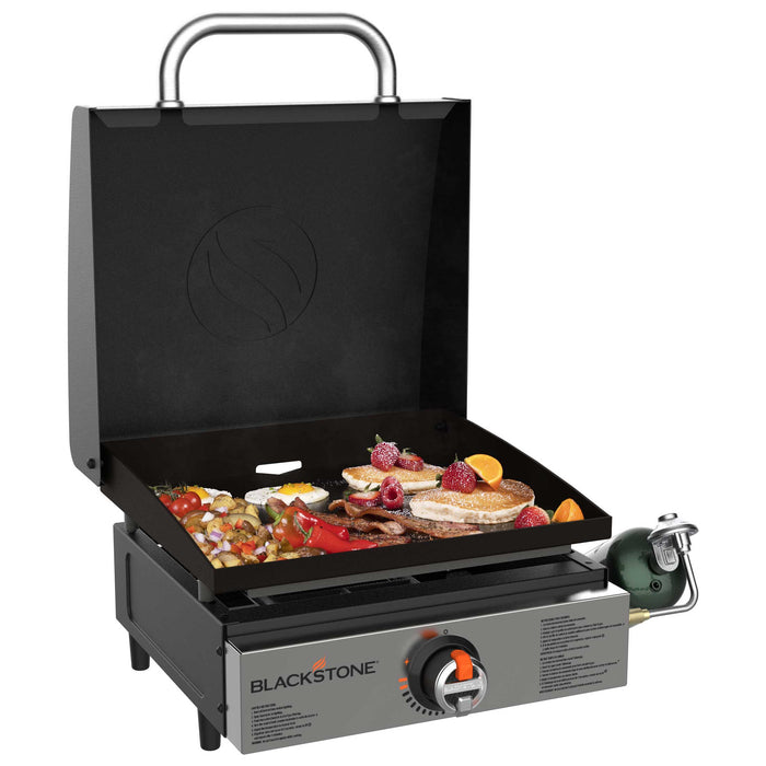 Original 17" Tabletop Griddle with Hood - 2143 - CozeeFlames.com