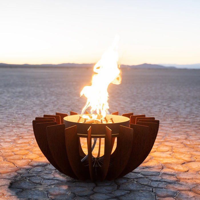 The Galaxy Fire Sculpture Corten Steel - CozeeFlames.com