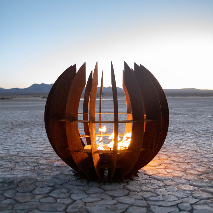 The Nova Fire Sculpture Corten Steel - CozeeFlames.com