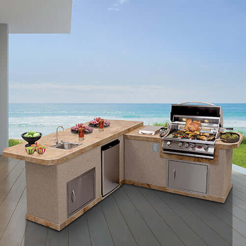 Cal Flame- LBK 870 L Shape Kitchen - CozeeFlames.com