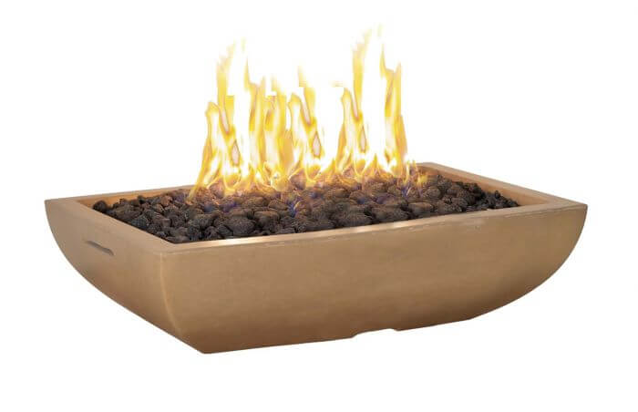 American Fyre Designs- 50"x30" Bordeaux Rectangle Fire Bowl- 435-xx-11-M4xC - CozeeFlames.com