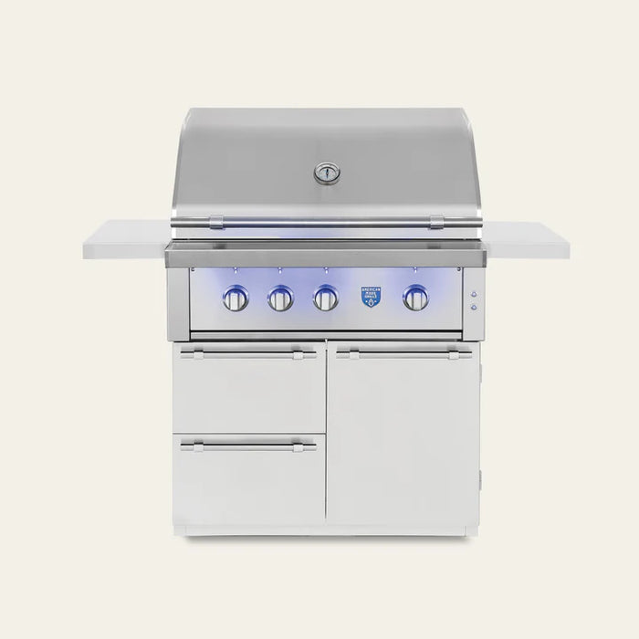 American Made Grills - Freestanding 36" Estate Gas Grill - ESTFS36-NG/LP - CozeeFlames.com