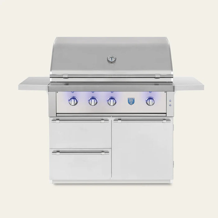 American Made Grills - Freestanding 42" Estate Gas Grill - ESTFS42-NG/LP - CozeeFlames.com