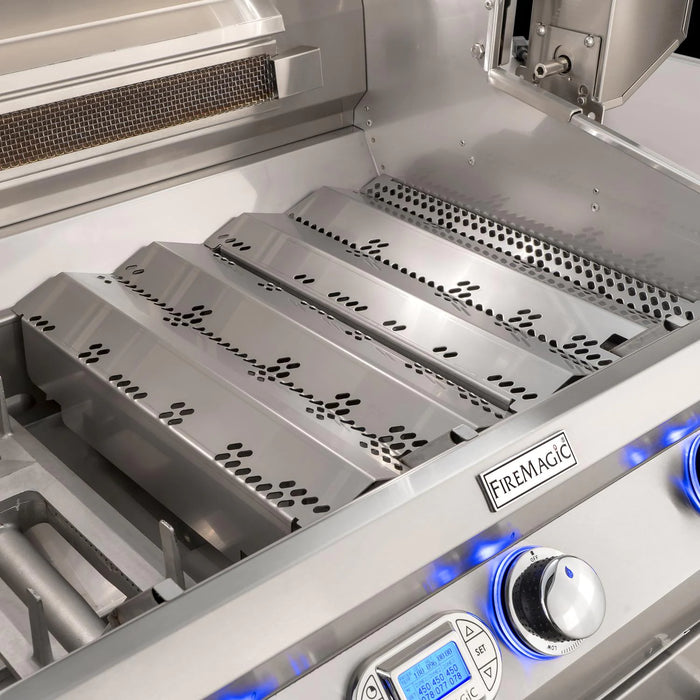 Fire Magic - 36-inch Echelon Diamond E790i Freestanding Grill with Digital Thermometer & Single Side Burner - CozeeFlames.com