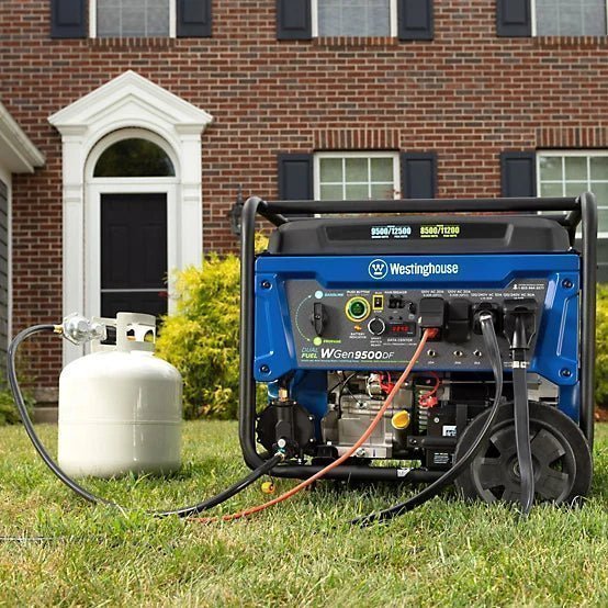 Westinghouse 12,500/9,500-Watt Dual-Fuel Portable Generator, Electric Start, Transfer Switch Ready