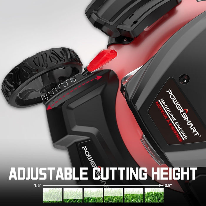 PowerSmart 21 in. Gas Push Lawn Mower, 144cc 2-in-1 Side Discharge