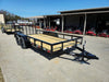 6’4″ x 16 Utility Trailer Double Axle Dovetail With Gate Powder Coated (2) 3500lb Axles