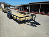6’4″ x 16 Utility Trailer Double Axle Dovetail With Gate Powder Coated (2) 3500lb Axles