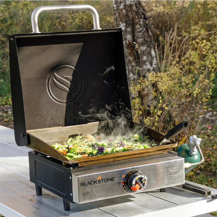 Original 17" Tabletop Griddle with Hood - 2143 - CozeeFlames.com