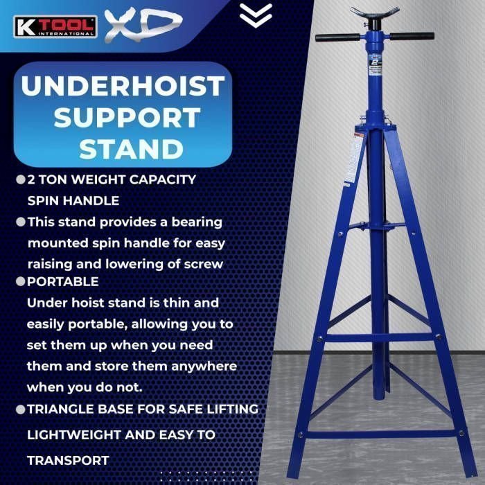 K Tool 2 Ton Under Hoist Jack Stand