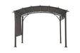 Pergola, Outdoor Steel Arched Pergola with Adjustable Canopy