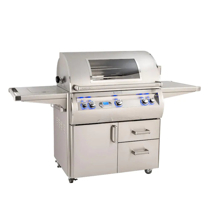 Fire Magic - 36-inch Echelon Diamond E790i Freestanding Grill with Digital Thermometer & Single Side Burner - CozeeFlames.com