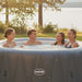 Wave Atlantic 4-Person Round inflatable Hot Tub with integrated Heater and Aquajet Massage System
