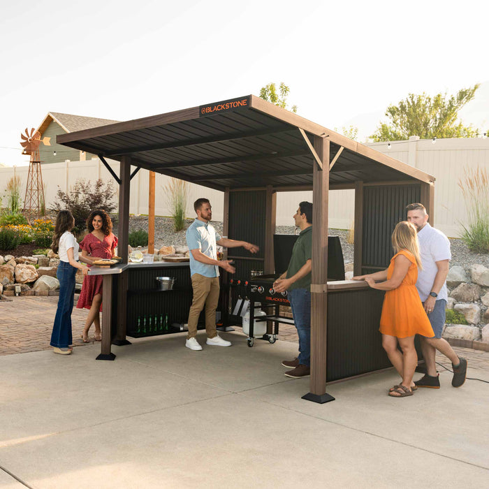 Blackstone 10' x 10' Bar and Grill Pavilion Bundle - CozeeFlames.com