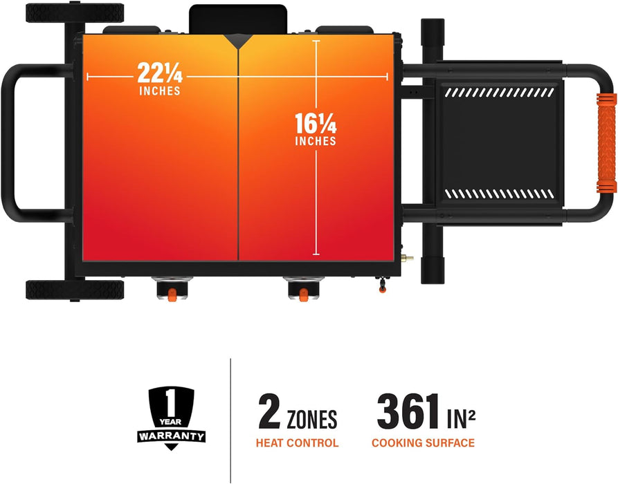 Blackstone 22" On The Go Scissor Cart Griddle W/Hood - 2350