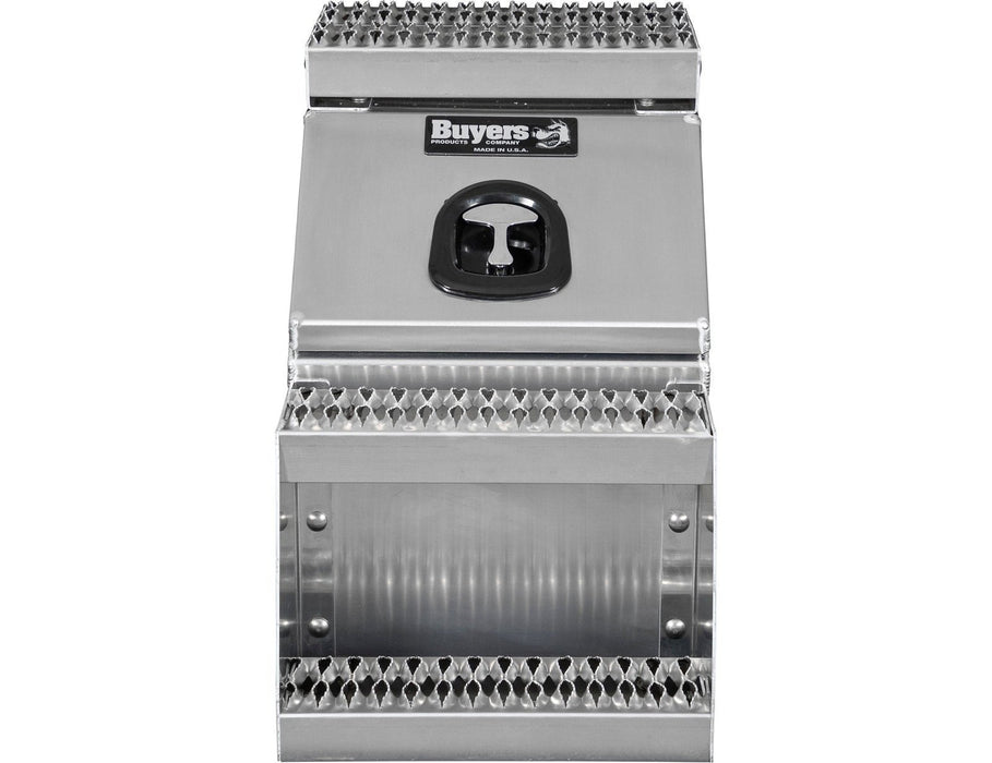 Buyers Products 28-in x 24-in x 19-in Smooth Aluminum Step Box Truck Tool Box 1705285