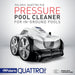 Polaris Quattro P40 Pressure Side Pool Cleaner for All In-Ground Pool Surfaces, Large-Capacity Dual Filtration Canister, 31′ Hose & Transparent Lid to View Debris