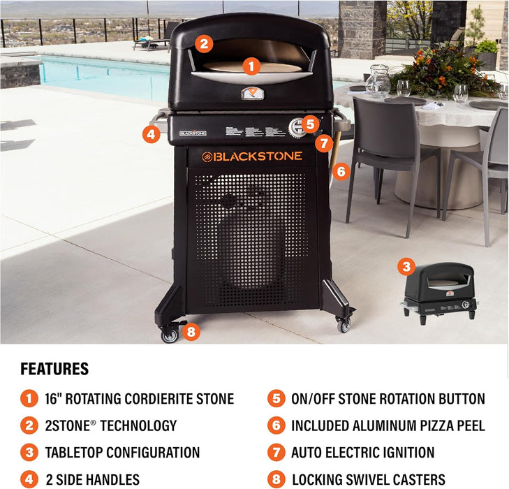 Blackstone Pizza Oven w/Cart & Cover - 6825