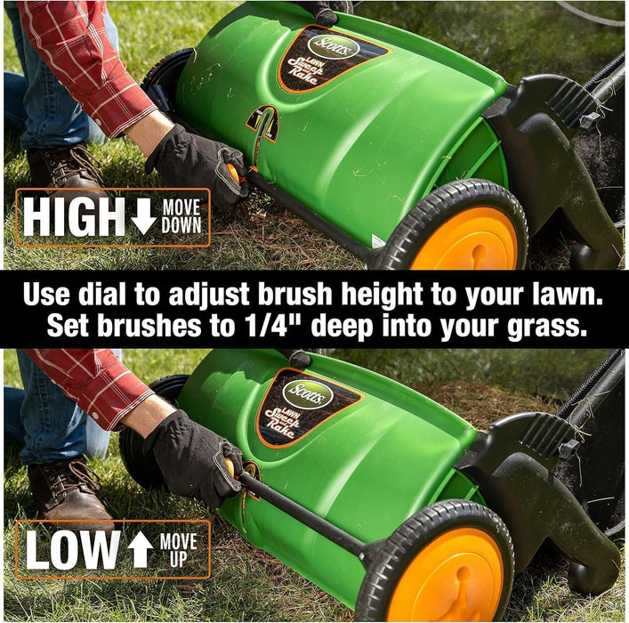 Scotts 26 in. Push Lawn Sweeper LSW70026S, Black/Green