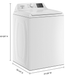 Whirlpool WTW4107SW 4.2 – 4.3 Cu. Ft Top Load Washer with 2-in-1 Removable Agitator, White