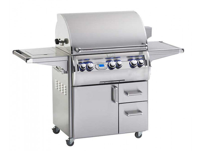 Fire Magic - 36-inch Echelon Diamond E790i Freestanding Grill with Digital Thermometer & Single Side Burner - CozeeFlames.com