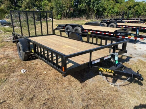Big Tex 35SA-14BKRSX Single Axle ATV Trailer 83″x14′ Black