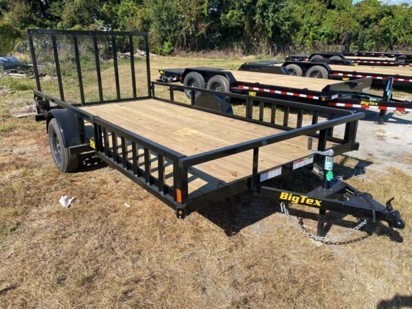 Big Tex 35SA-14BKRSX Single Axle ATV Trailer 83″x14′ Black