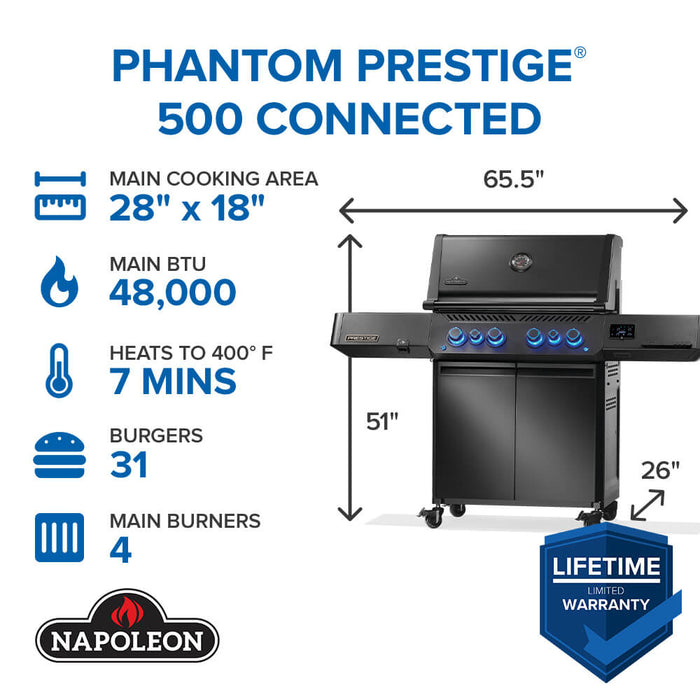 Napoleon Phantom Prestige 500 Gas Grill Connected RSIB