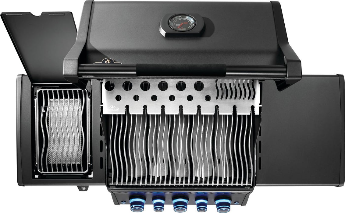 Napoleon Phantom Rogue® PRO-S 425 Grill with Infrared Side and Rear Burners, Freestanding Gas Grill with Infrared Rear & Side Burners - Matte Black - CozeeFlames.com