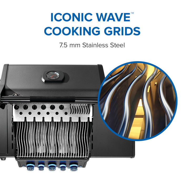 Napoleon Phantom Rogue® PRO-S 425 Grill with Infrared Side and Rear Burners, Freestanding Gas Grill with Infrared Rear & Side Burners - Matte Black - CozeeFlames.com