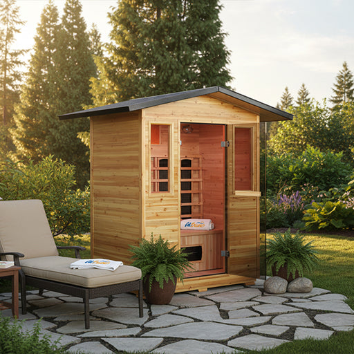 Cal Saunas Solara-Outdoor 3 Person Sauna - CozeeFlames.com