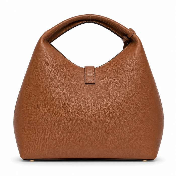 Crescent-Lock Hobo Handbag