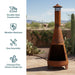 Sunnydaze 70″ Rust Patina Finish Steel Wood-Burning Chiminea with Spark Screen