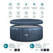 Wave Atlantic 6 Person Round Inflatable Hot Tub, Navy