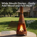 Sunnydaze 70″ Rust Patina Finish Steel Wood-Burning Chiminea with Spark Screen