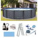 Blue Wave Affinity 24-ft Round 52-in Deep 7-in Top Rail Resin Swimming Pool Package
