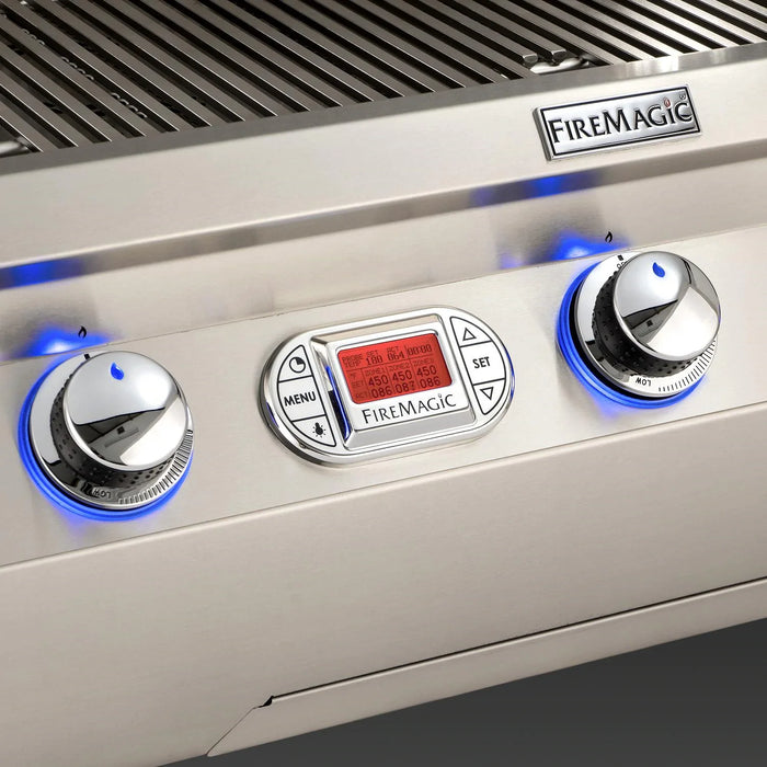 Fire Magic - 36-inch Echelon Diamond E790i Freestanding Grill with Digital Thermometer & Single Side Burner - CozeeFlames.com
