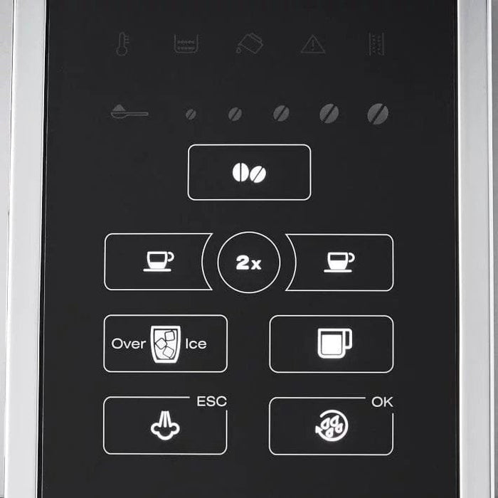 De’Longhi – Dinamica TrueBrew Over Ice Fully Automatic Coffee and Espresso Machine- Chrome and Black