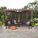 Hillsdale Traditional Steel Cabana Pergola with Conversational Seating