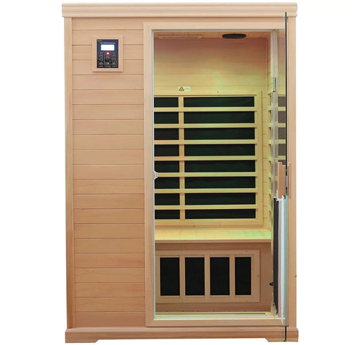 KUNSANA Far infrared sauna room,One person size, Hemlock Wooden Far Infrared Sauna for Home