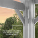 14×10 Hawthorne Traditional Steel Pergola With Sail Shade Soft Canopy