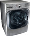 LG – 5.2 Cu. Ft. High Efficiency Front-Load Washer with Steam and TurboWash Technology – Graphite steel