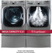 LG – 5.2 Cu. Ft. High Efficiency Front-Load Washer with Steam and TurboWash Technology – Graphite steel