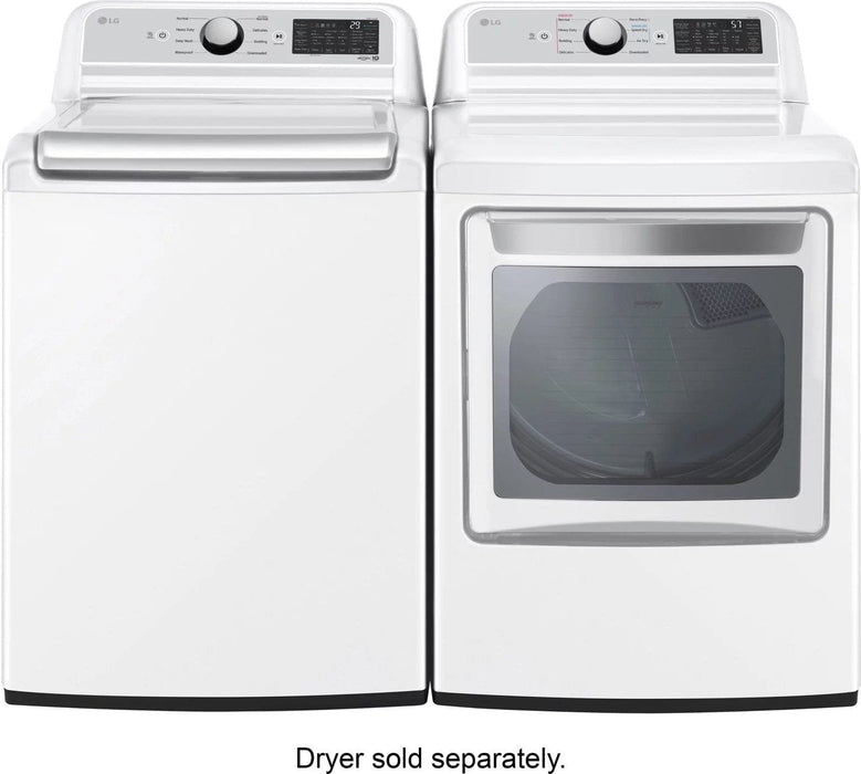 LG – 5.5 Cu. Ft. Smart Top Load Washer with TurboWash3D – White