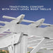 14×10 Hawthorne Traditional Steel Pergola With Sail Shade Soft Canopy