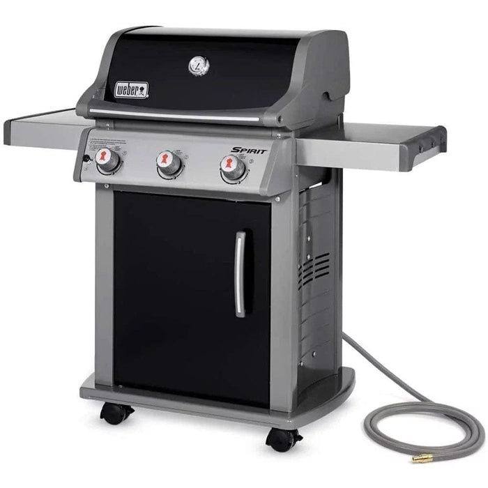 Weber 47510001 Spirit E-310 3-Burner Natural GAS Black Bundle with Generic Grill Cover Barbecue Drip Pans Set of 3