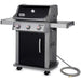 Weber 47510001 Spirit E-310 3-Burner Natural GAS Black Bundle with Generic Grill Cover Barbecue Drip Pans Set of 3