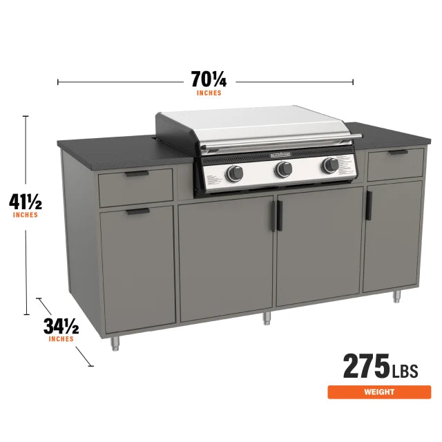 Griddle Island w/28" XL Premium Built in Griddle - KY23002