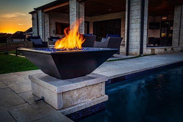 24" Maya GFRC Fire Bowl- OPT-24SFO - CozeeFlames.com