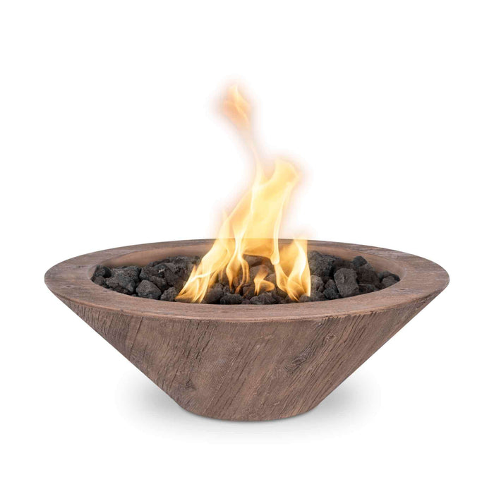 24" Cazo Fire Bowl- Wood Grain Concrete- OPT-24RWGFO - CozeeFlames.com